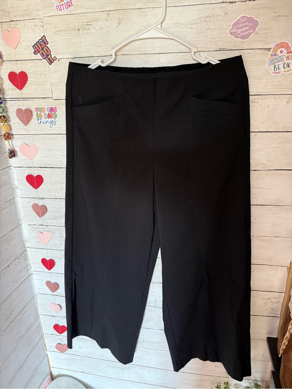 Counterparts Black Wide-Leg Pull-On Trousers